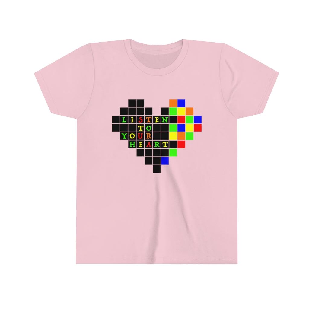 Youth Short Sleeve Tee "Listen to your heart"