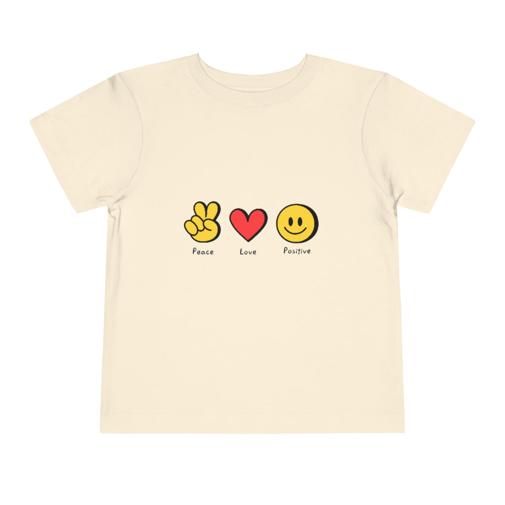Kids Short Sleeve Tee "Peace, love, positive"