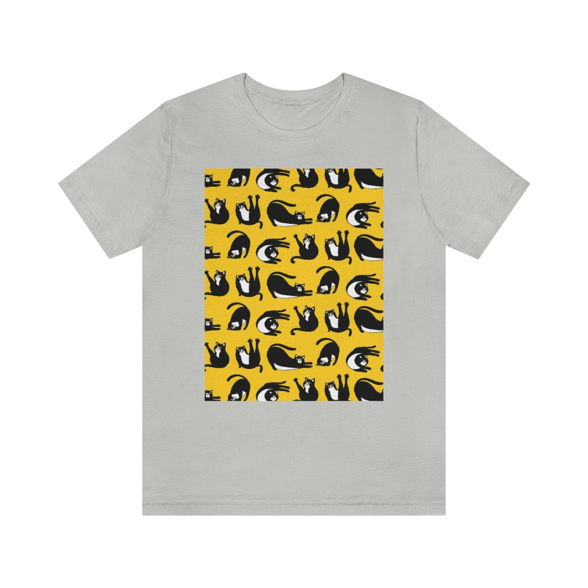 Unisex Jersey Short Sleeve Tee "Cats on yellow"