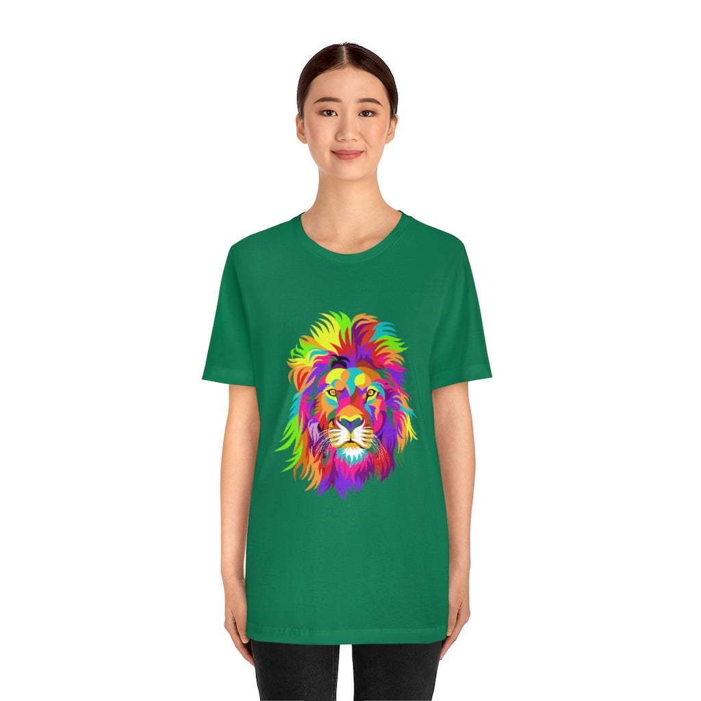 Unisex Jersey Short Sleeve Tee "Colourful lion"