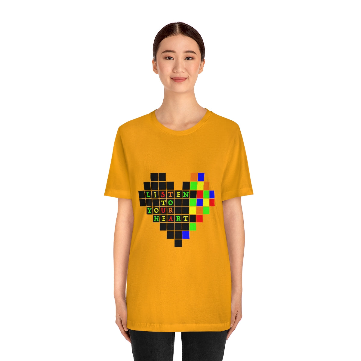 Unisex Jersey Short Sleeve Tee "Listen to your heart"