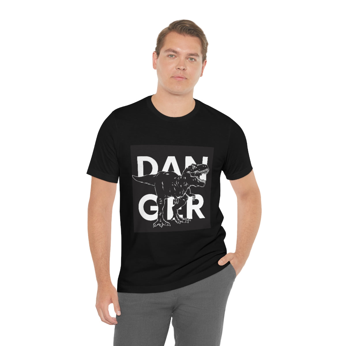 Unisex Jersey Short Sleeve Tee "Danger Dinosaur"