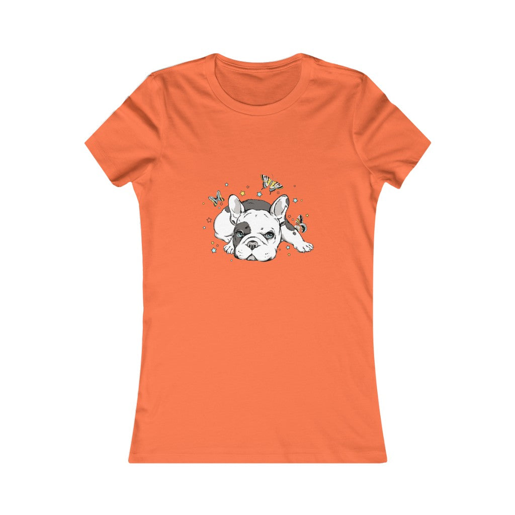 Women's Favorite Tee "French bulldog with butterflies"