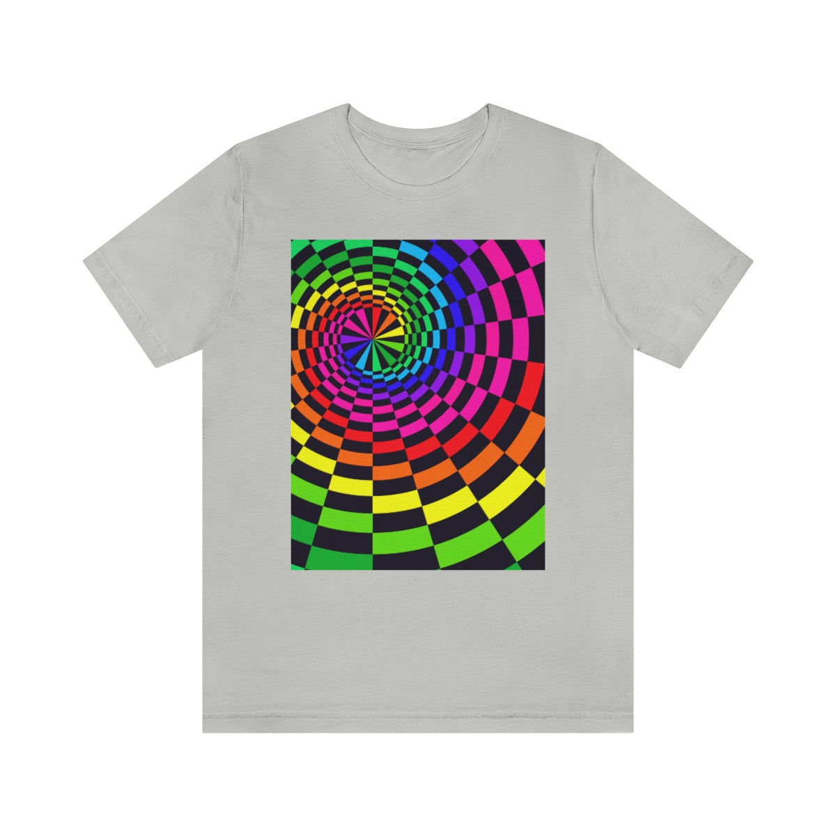 Unisex Jersey Short Sleeve Tee "Optical illusion Black Spirals of the Rectangles"