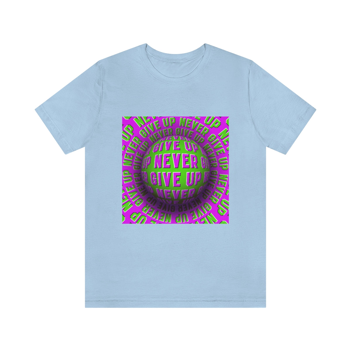 Unisex Jersey Short Sleeve Tee "Optical illusion Never give up"
