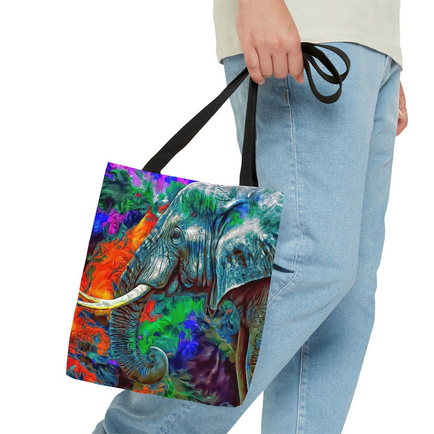AOP Tote Bag "Elephant color art"
