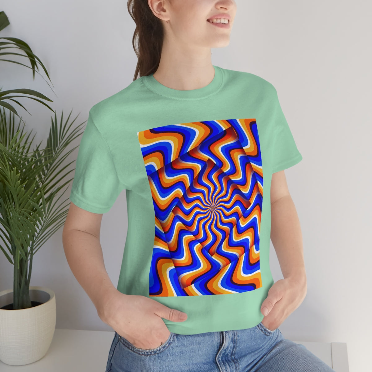Unisex Jersey Short Sleeve Tee "Optical illusion Abstract turned frames"