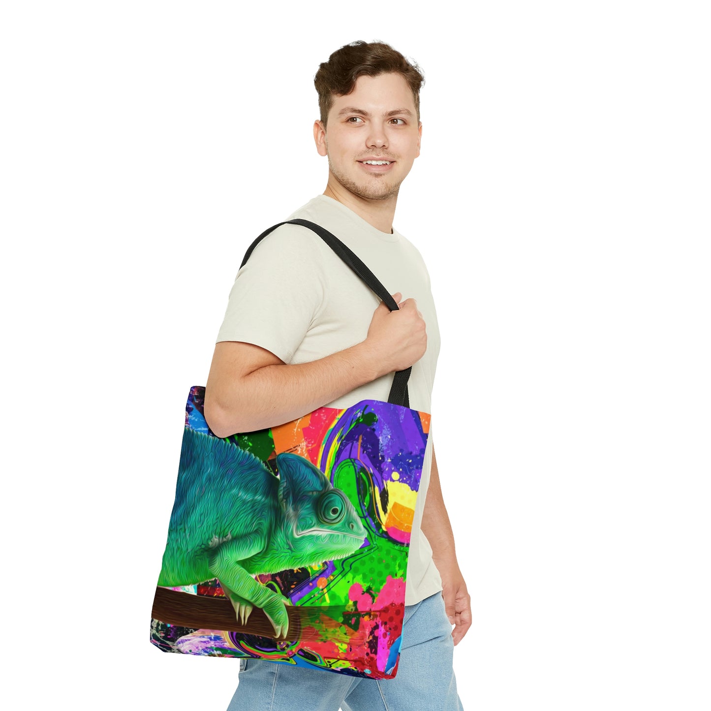 AOP Tote Bag "Chameleon color art"