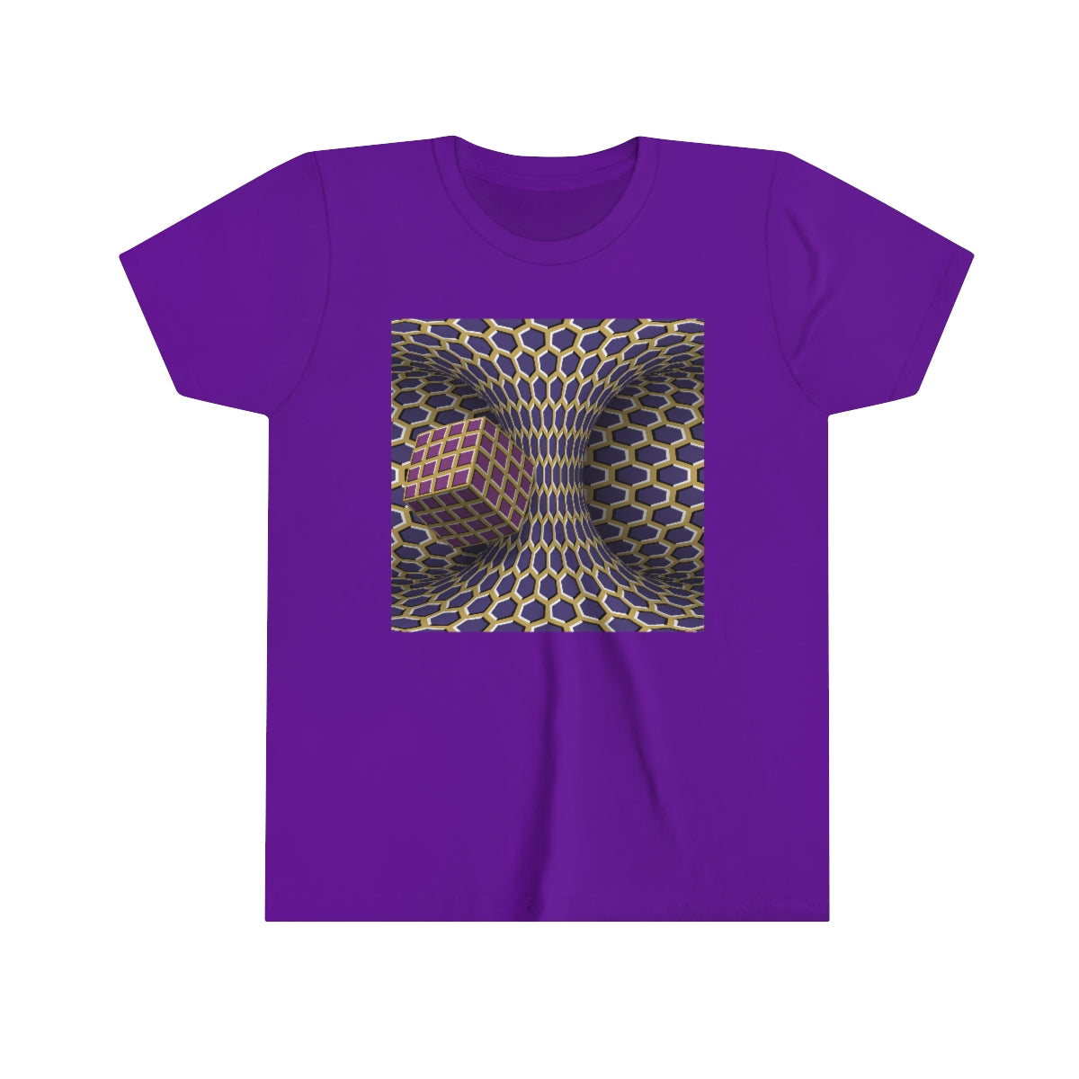 Youth Short Sleeve Tee "Optical illusion Cube"