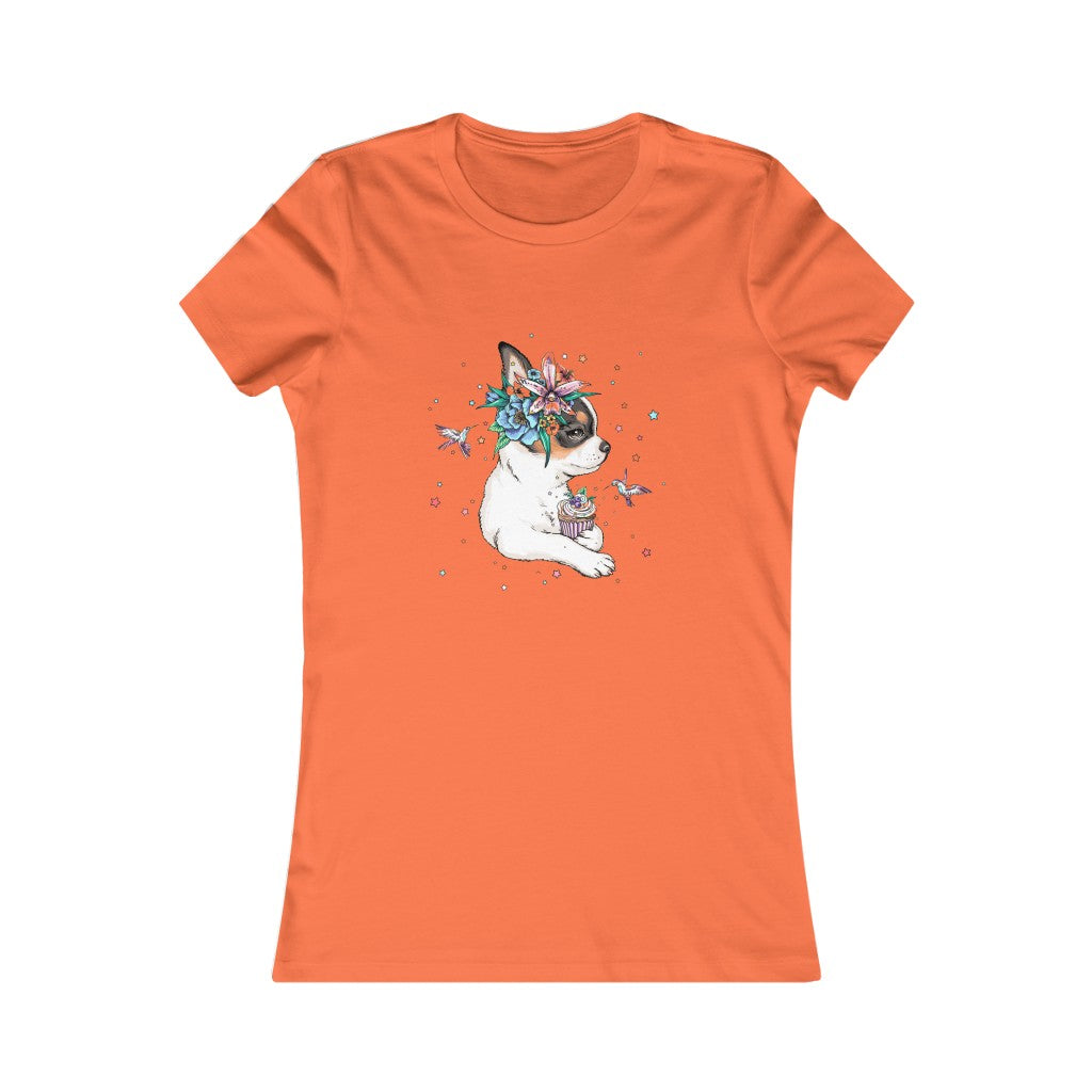 Women's Favorite Tee "Chihuahua puppy & cupcake"