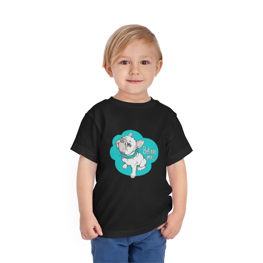 Kids Short Sleeve Tee "French bulldog believe me…"