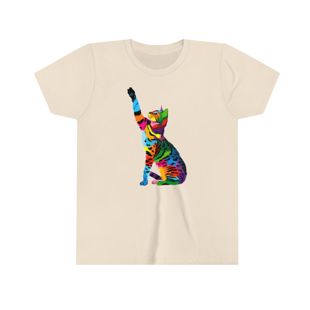 Youth Short Sleeve Tee "Abstract bengal cat"