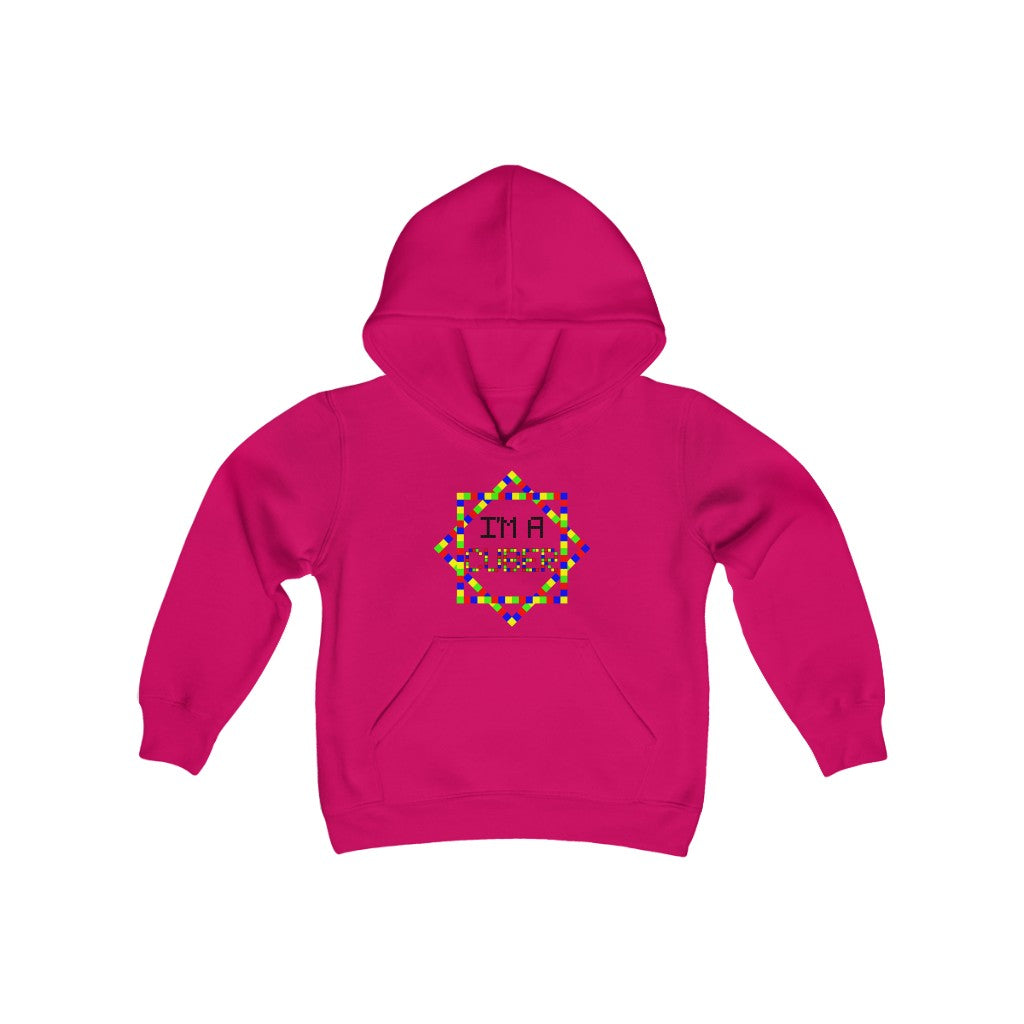 Youth Heavy Blend Hooded Sweatshirt "I'm a cuber"