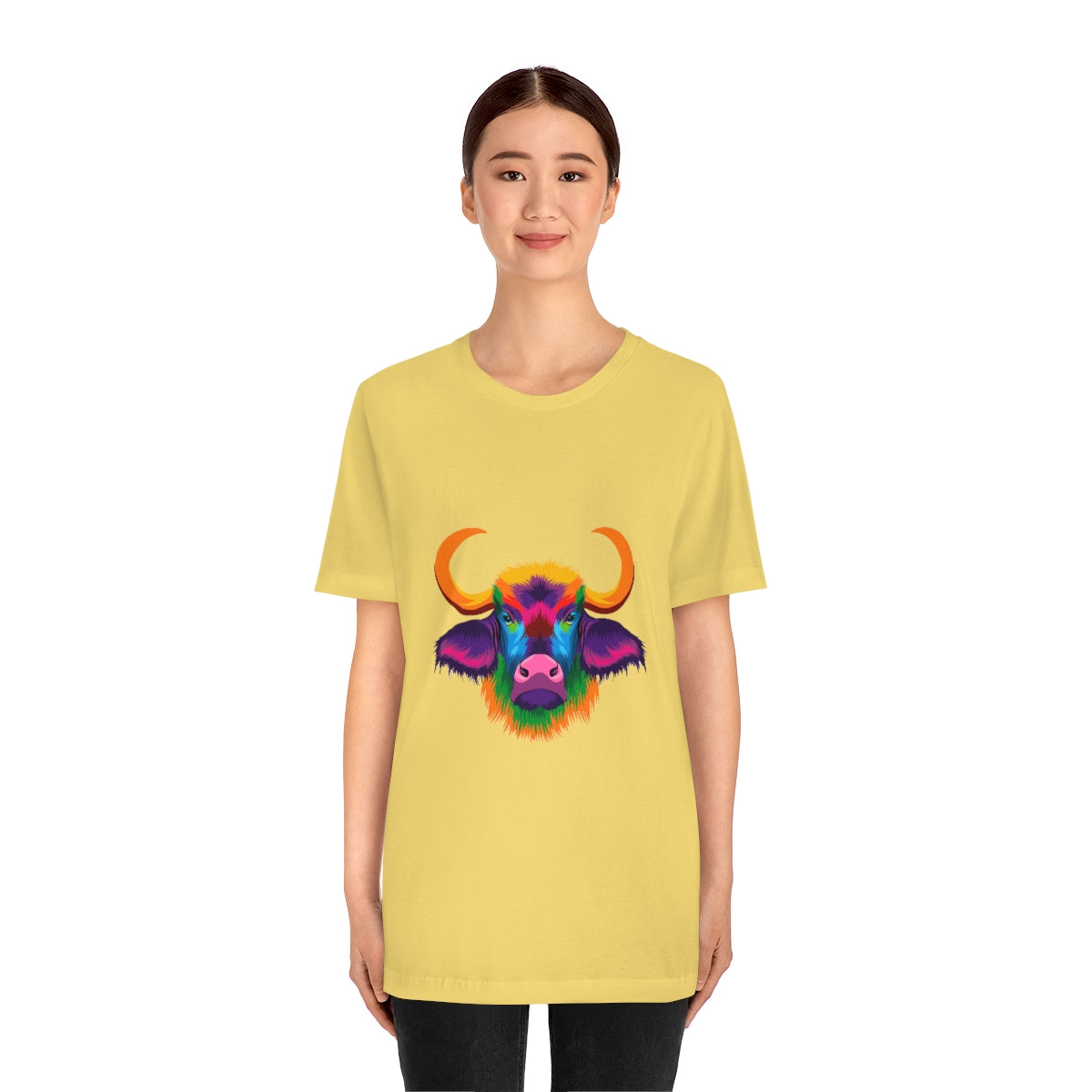 Unisex Jersey Short Sleeve Tee "Abstract colorful bison"