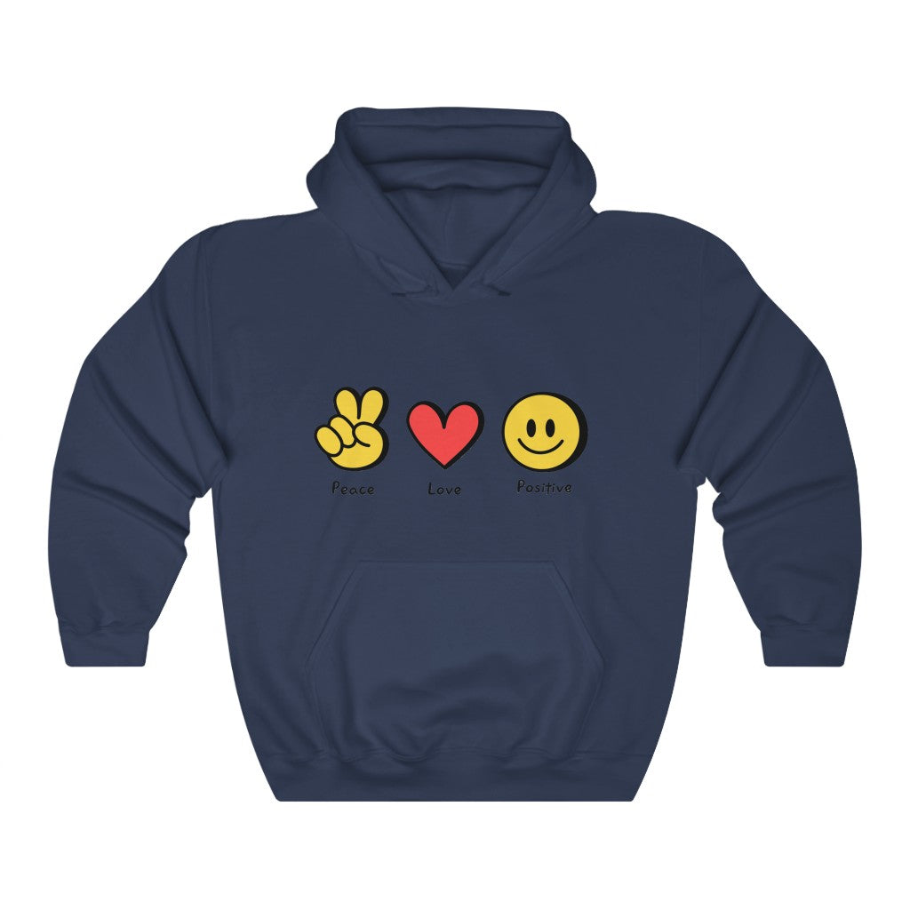Unisex Heavy Blend™ Hooded Sweatshirt "Peace, love, positive"