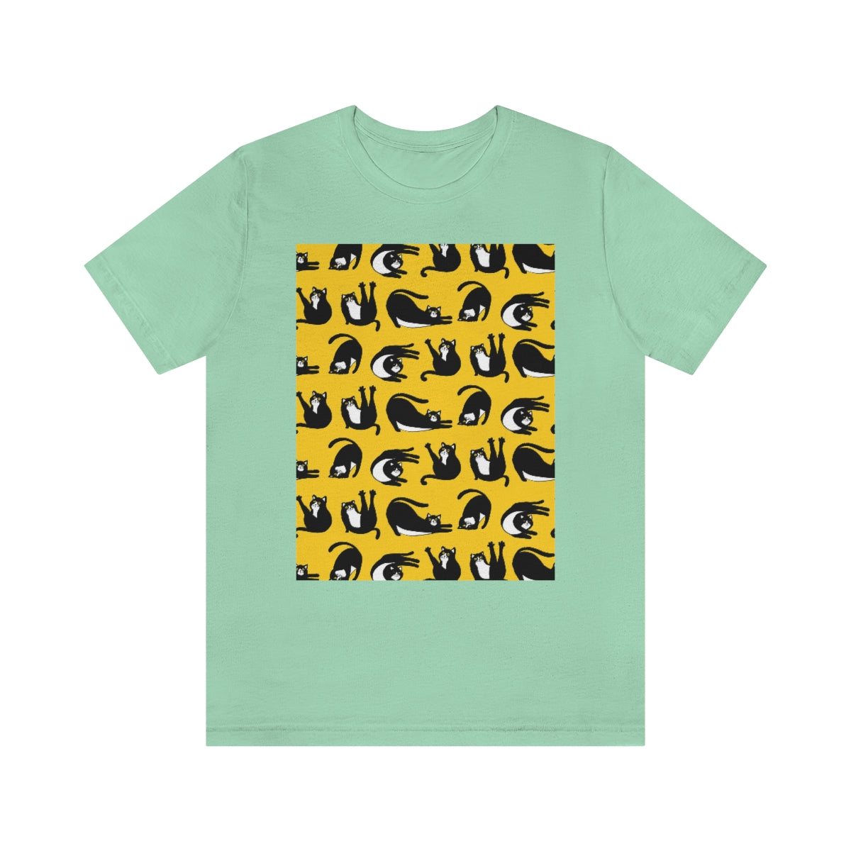 Unisex Jersey Short Sleeve Tee "Cats on yellow"