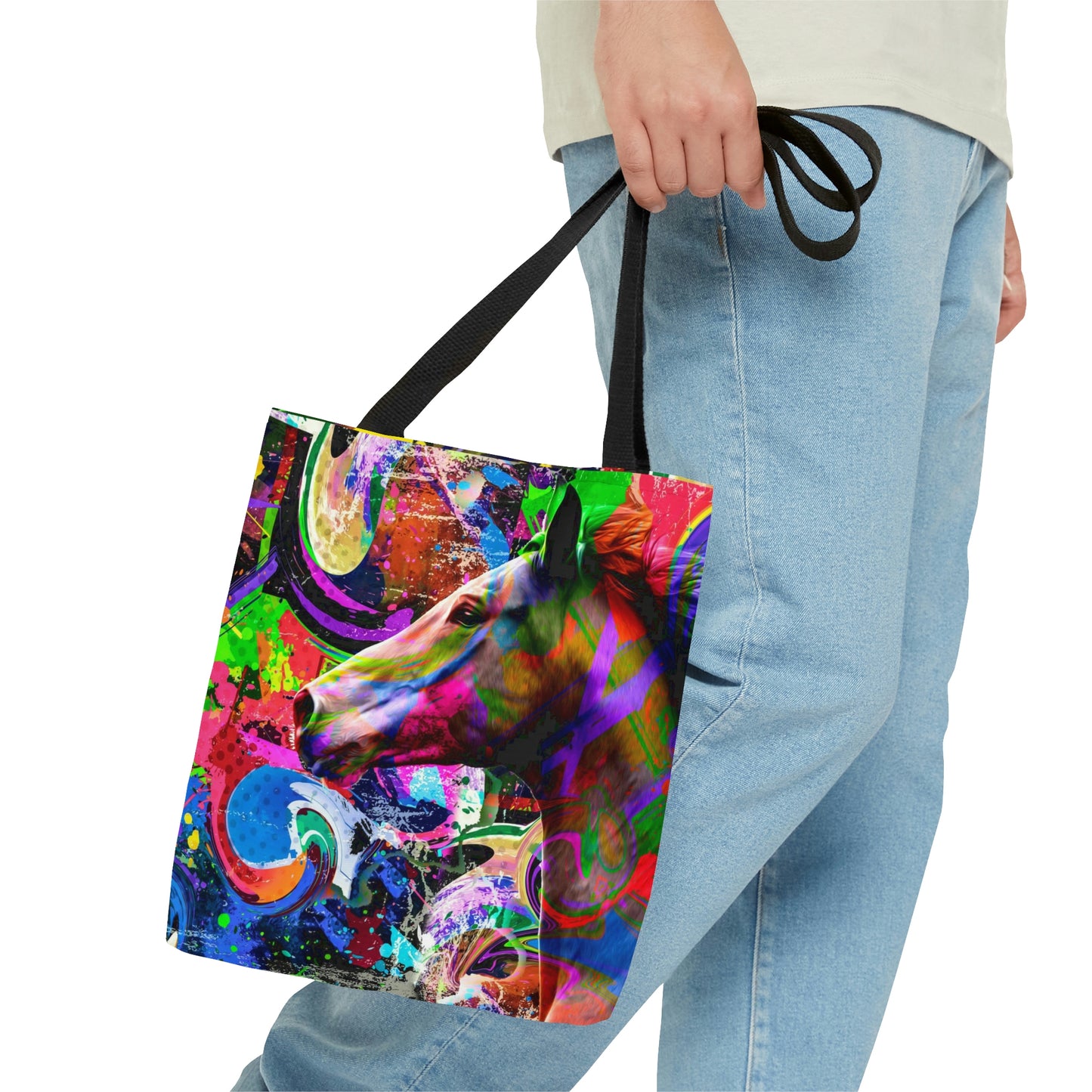 AOP Tote Bag "Horse color art"