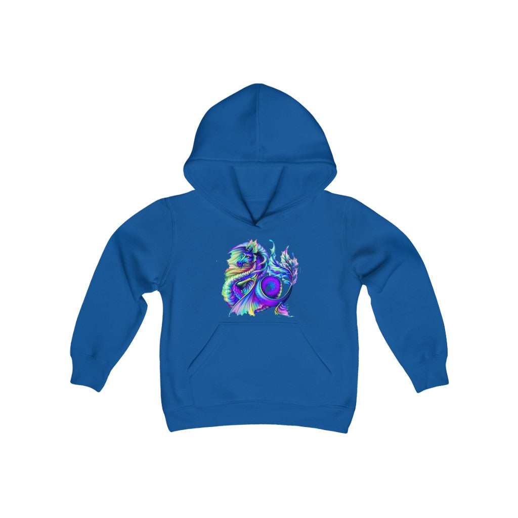 Youth Heavy Blend Hooded Sweatshirt "Multi-colored dragon"