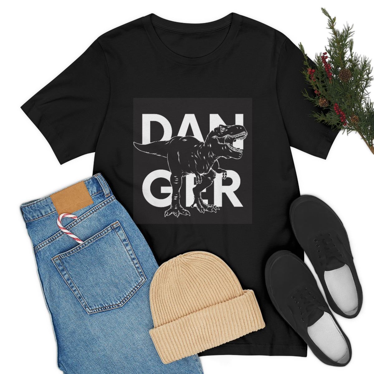 Unisex Jersey Short Sleeve Tee "Danger Dinosaur"