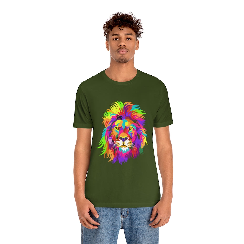 Unisex Jersey Short Sleeve Tee "Colourful lion"