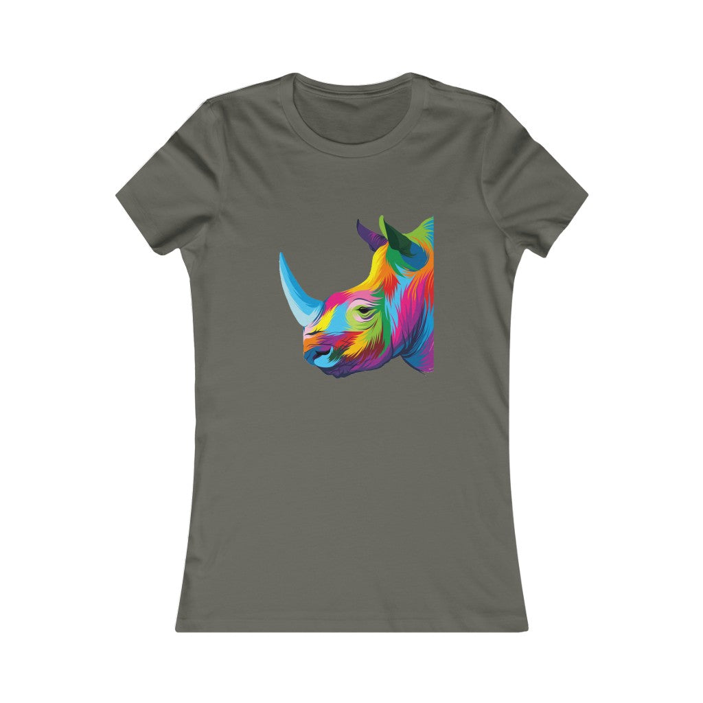 Women's Favorite Tee "Abstract colorful Rhino"