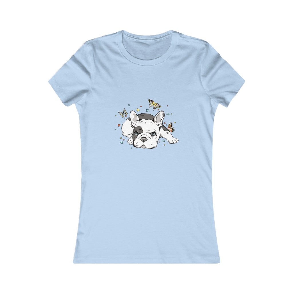 Women's Favorite Tee "French bulldog with butterflies"