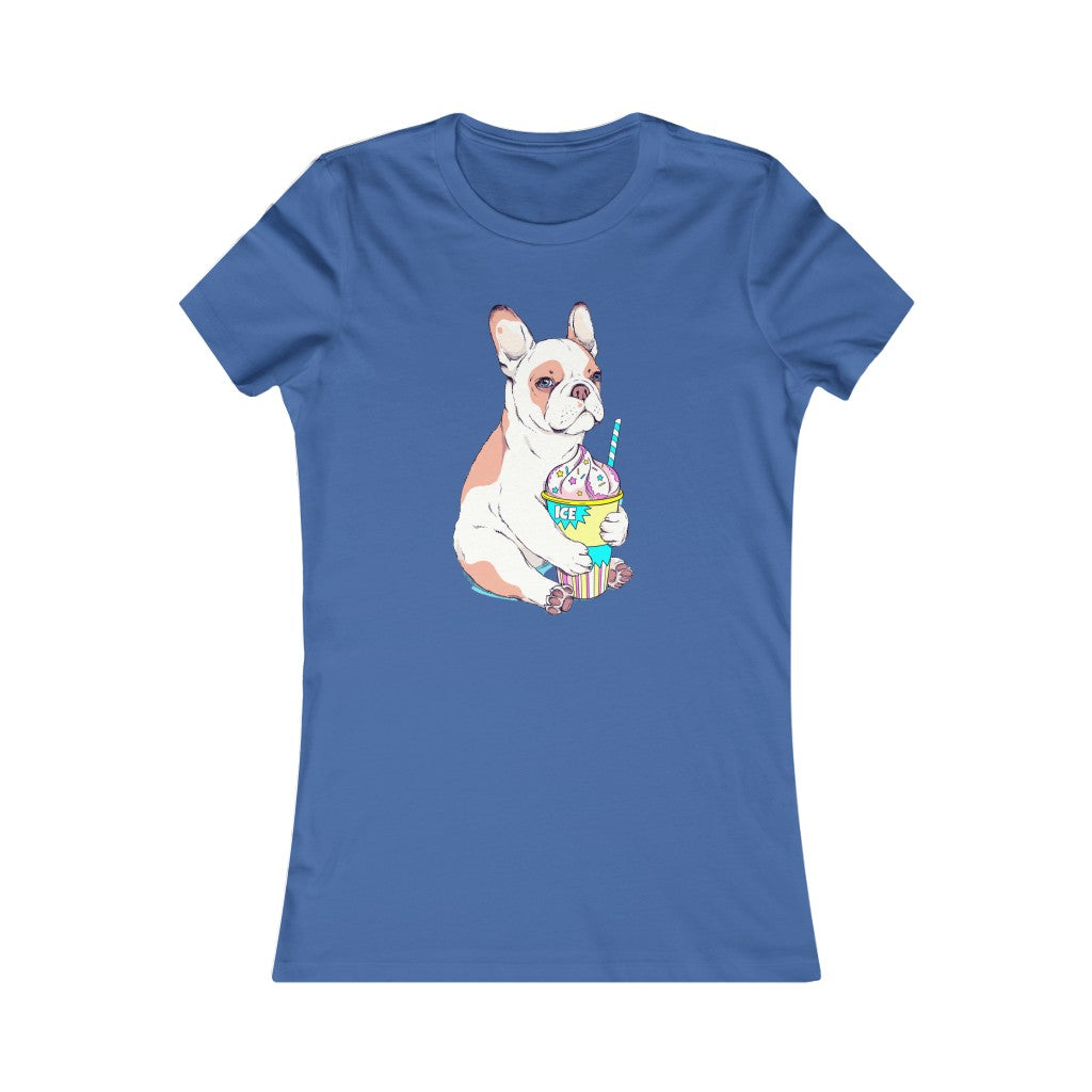 Women's Favorite Tee "French bulldog & ice cream"