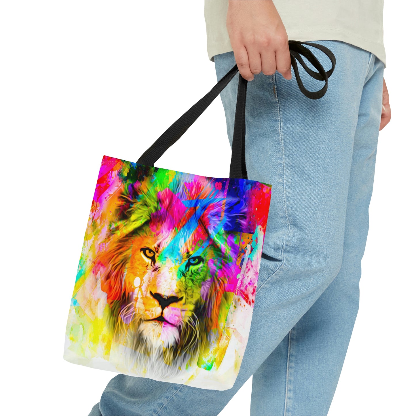 AOP Tote Bag "Lion color art"