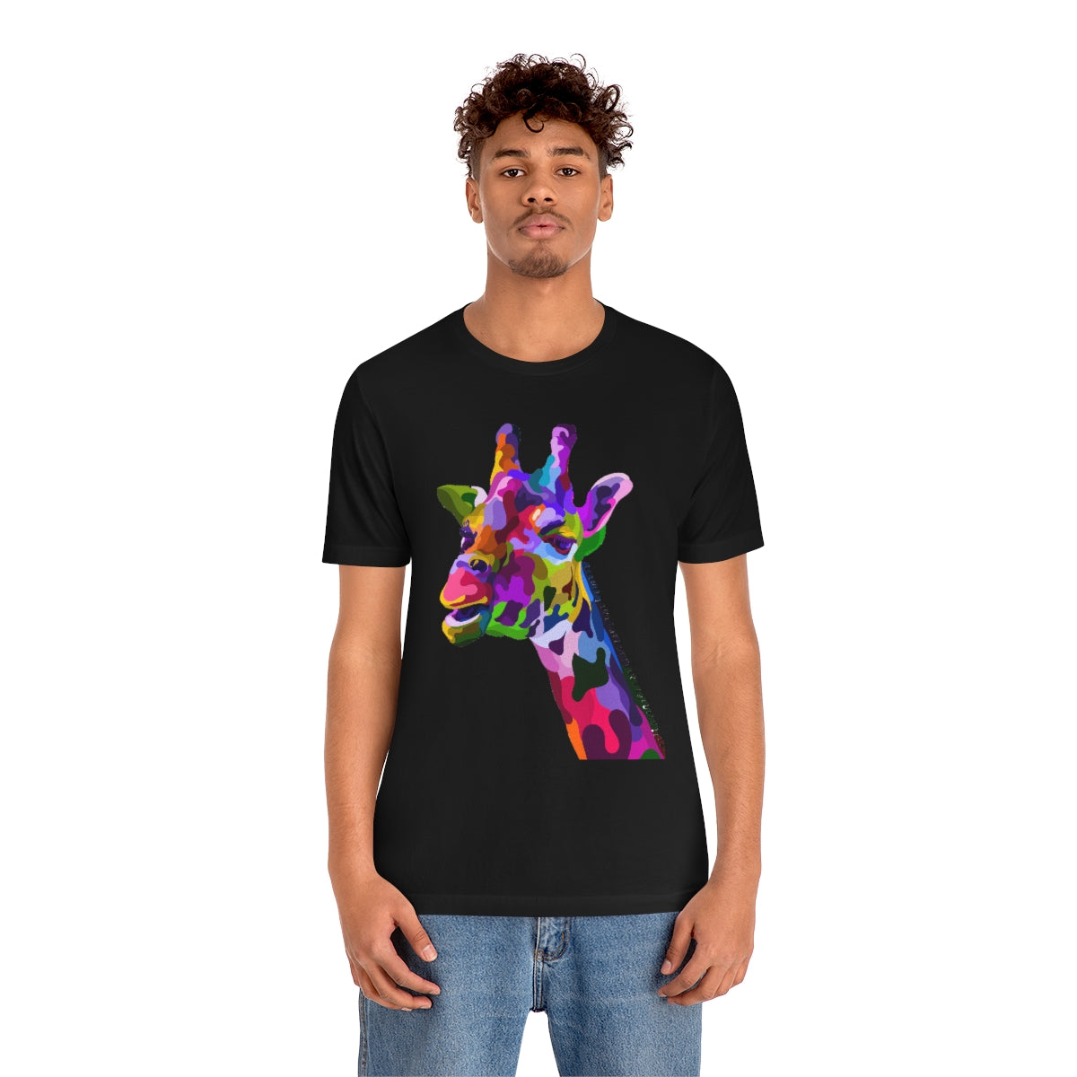 Unisex Jersey Short Sleeve Tee "Abstract colorful geraffe"