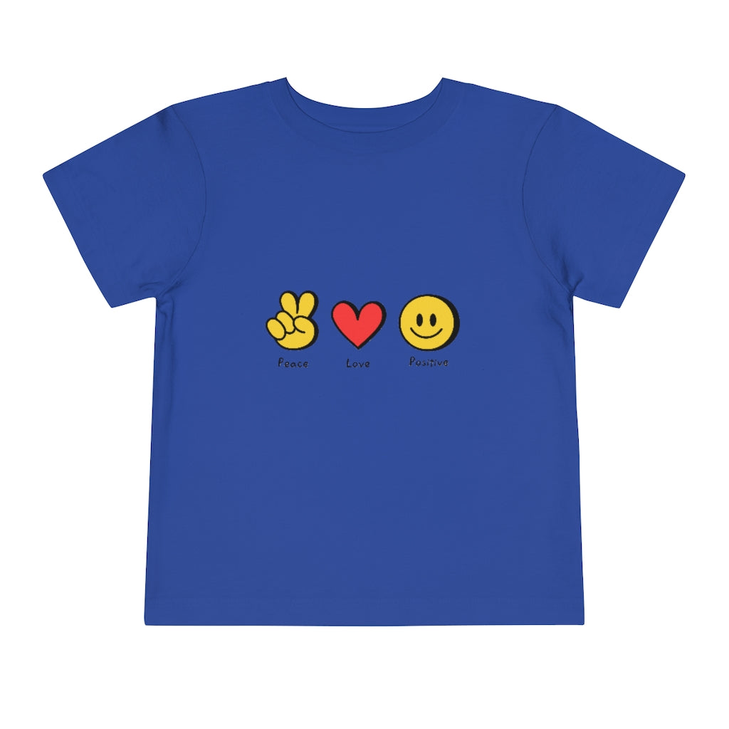 Kids Short Sleeve Tee "Peace, love, positive"