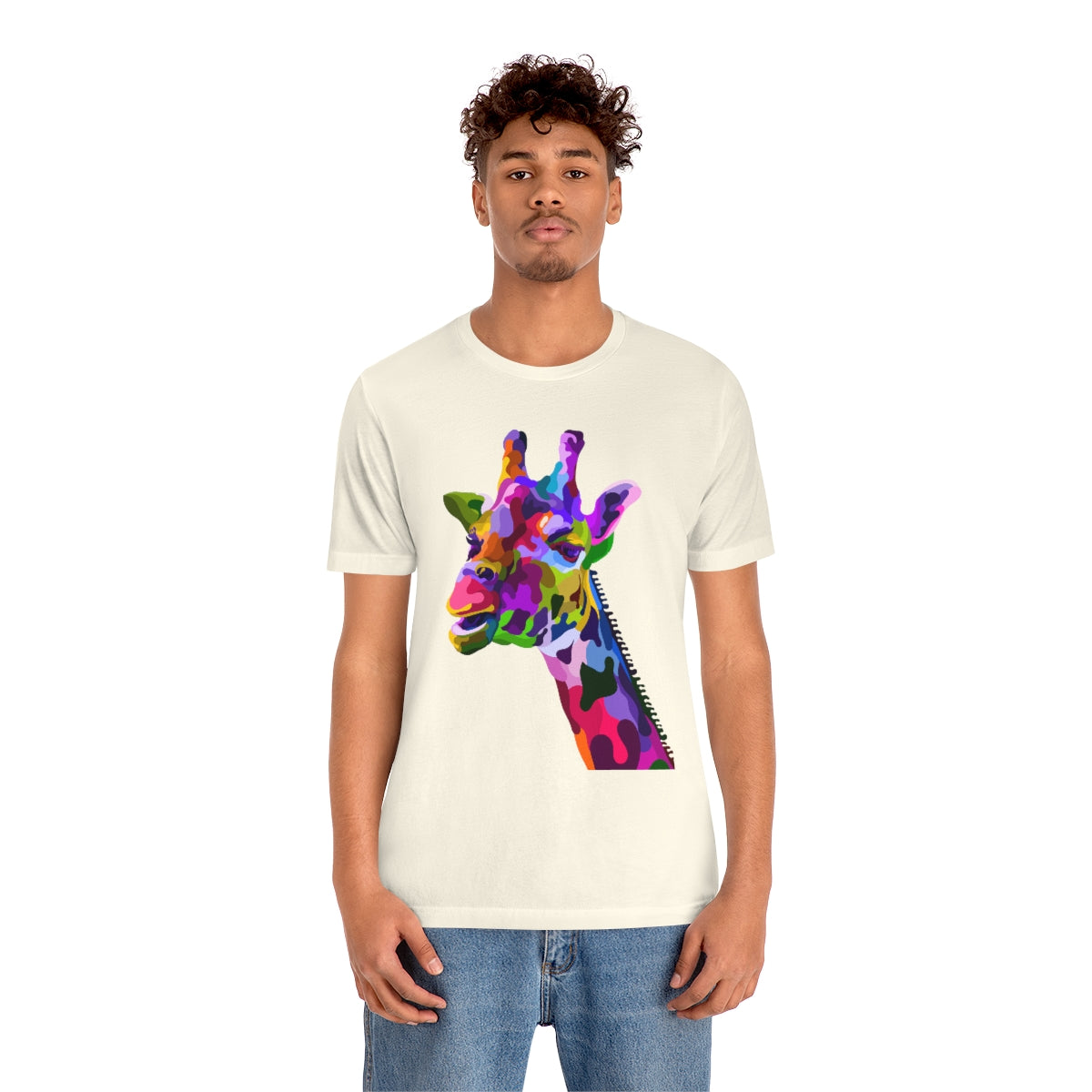Unisex Jersey Short Sleeve Tee "Abstract colorful geraffe"