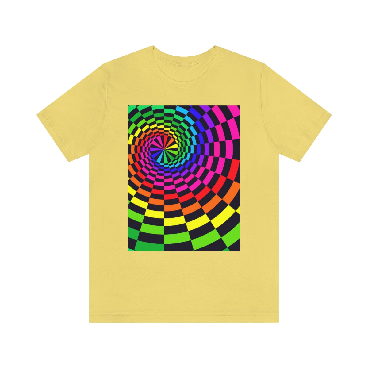 Unisex Jersey Short Sleeve Tee "Optical illusion Black Spirals of the Rectangles"