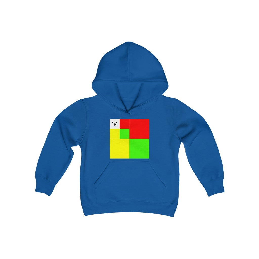 Youth Heavy Blend Hooded Sweatshirt "CuBeArea abstract"