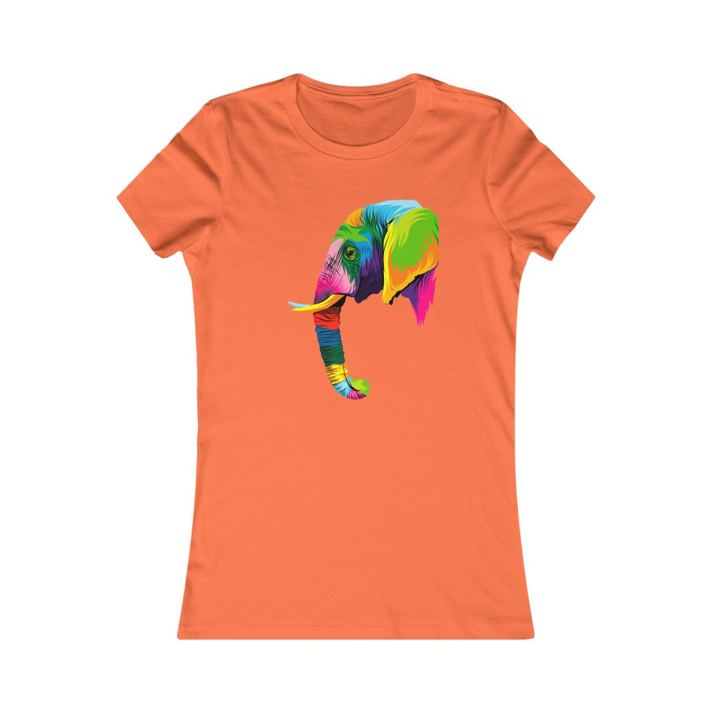 Women's Favorite Tee "Abstract colorful elephant"