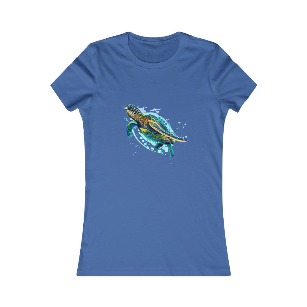Women's Favorite Tee "Sea colorful turtle"