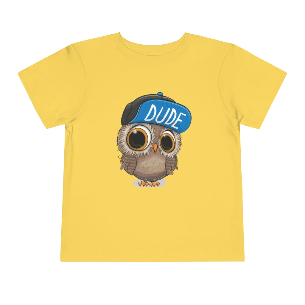 Kids Short Sleeve Tee "Cute Cartoon Owl in a cap "