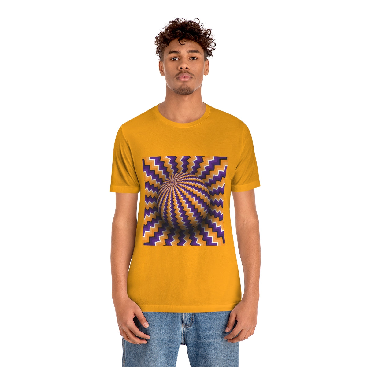 Unisex Jersey Short Sleeve Tee "Optical illusion Purple sphere"