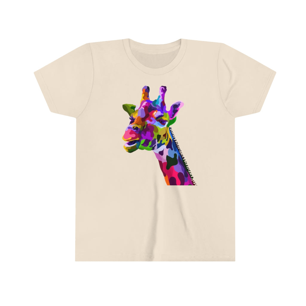 Youth Short Sleeve Tee "Abstract colorful geraffe"
