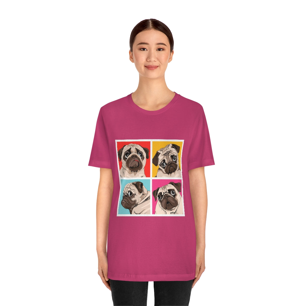 Unisex Jersey Short Sleeve Tee "Four Pugs"