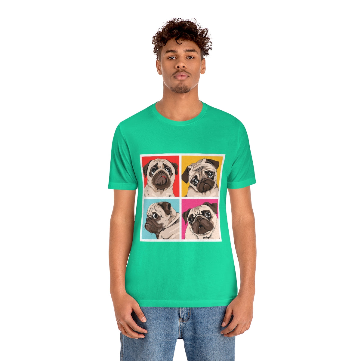 Unisex Jersey Short Sleeve Tee "Four Pugs"