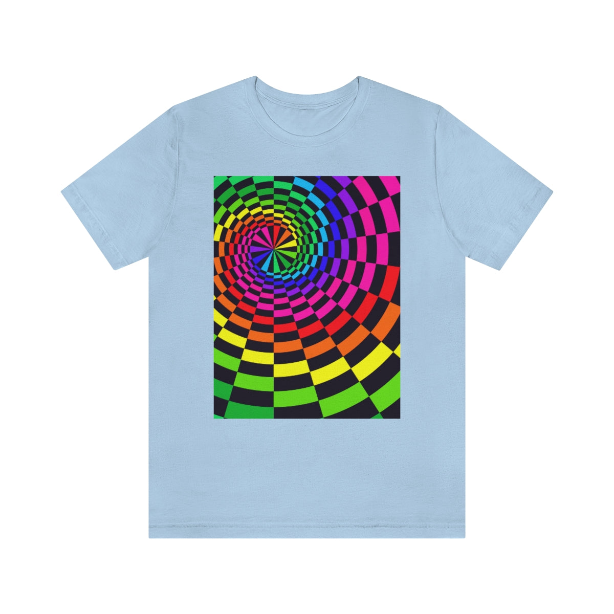 Unisex Jersey Short Sleeve Tee "Optical illusion Black Spirals of the Rectangles"