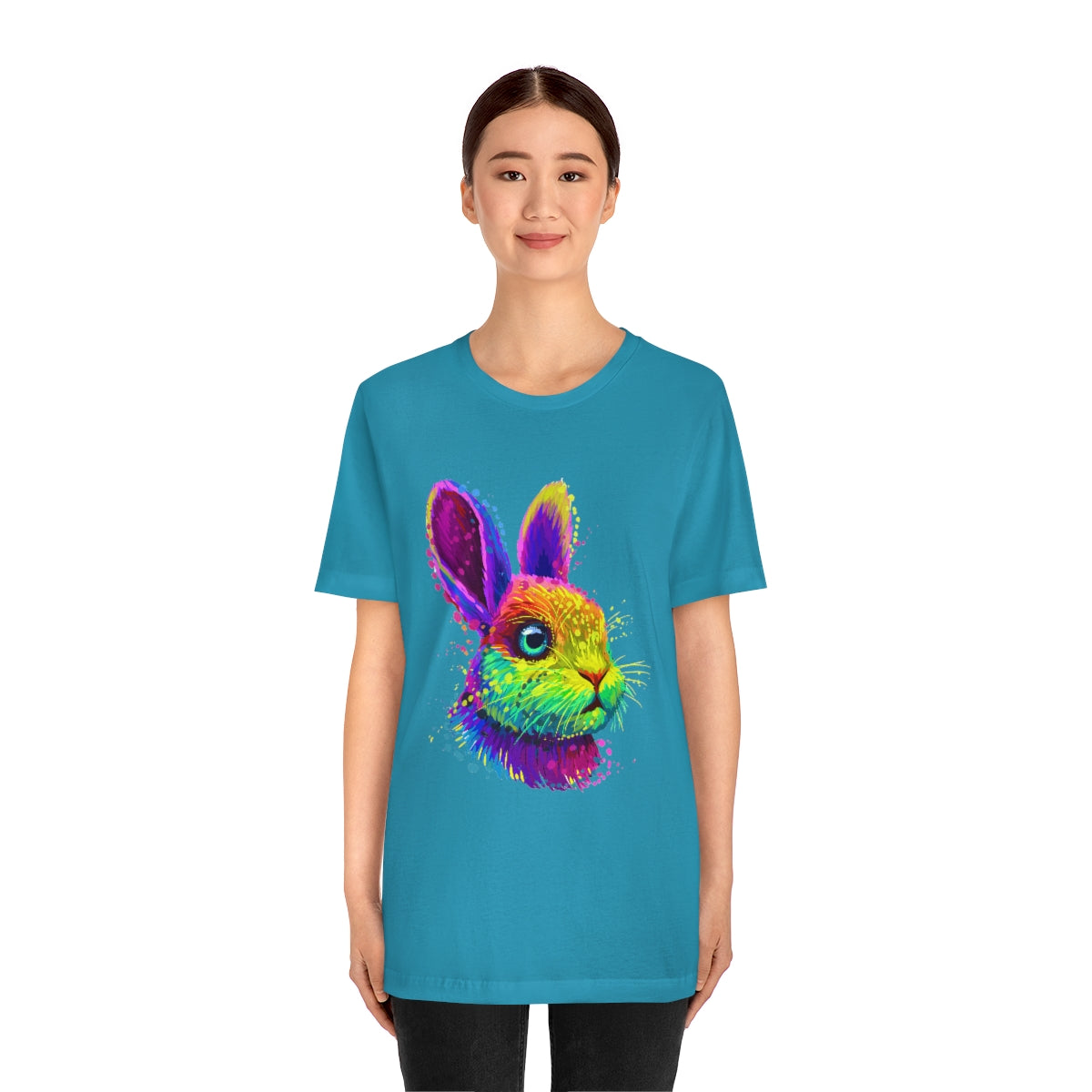 Unisex Jersey Short Sleeve Tee "Abstract colorful little rabbit"