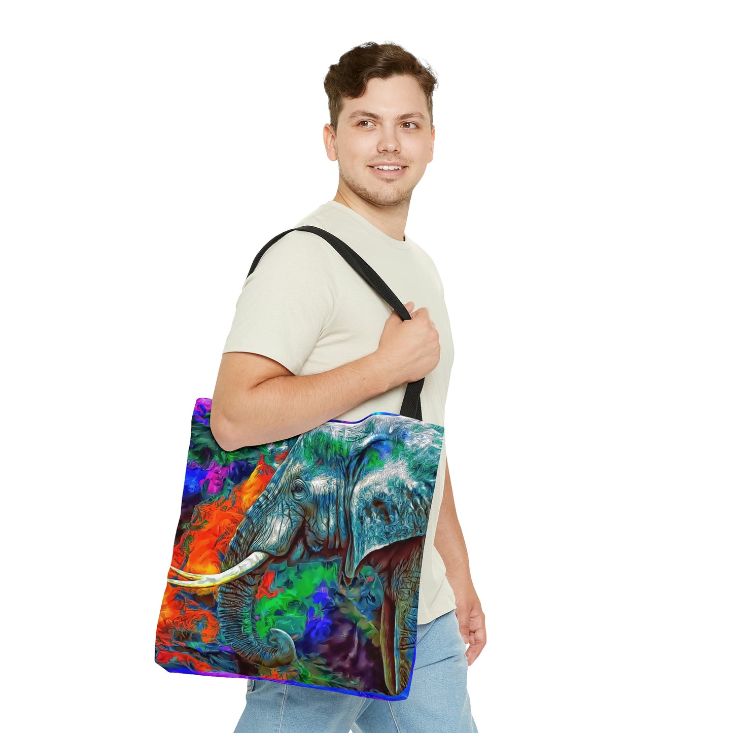 AOP Tote Bag "Elephant color art"
