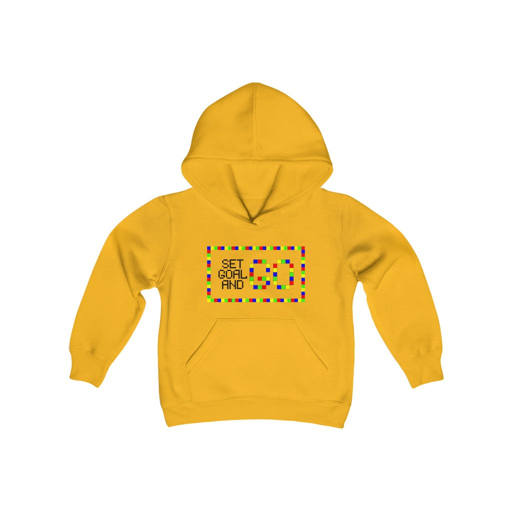 Youth Heavy Blend Hooded Sweatshirt "Set goal and GO"