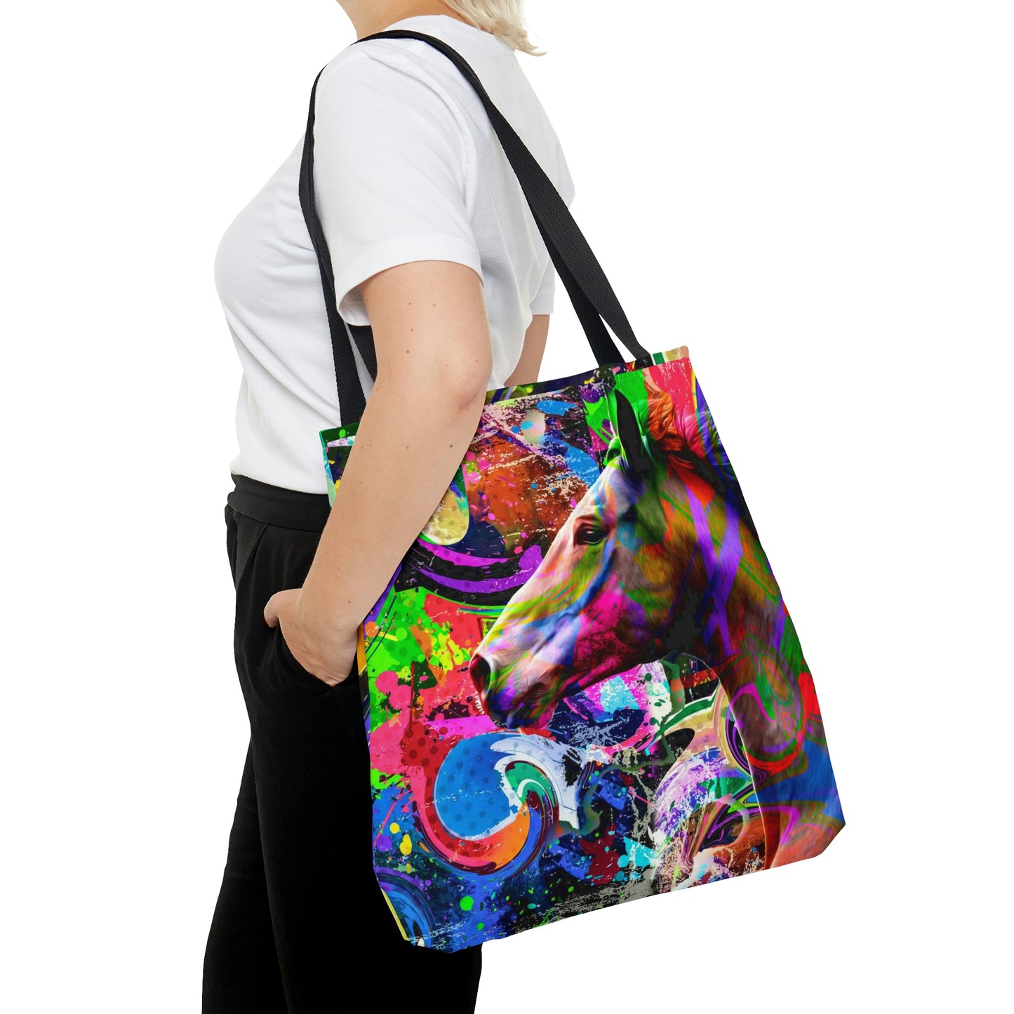 AOP Tote Bag "Horse color art"