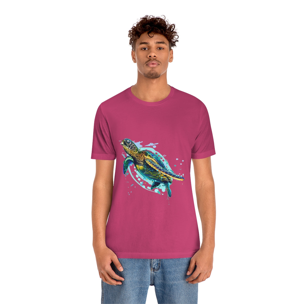 Unisex Jersey Short Sleeve Tee "Sea colorful turtle"