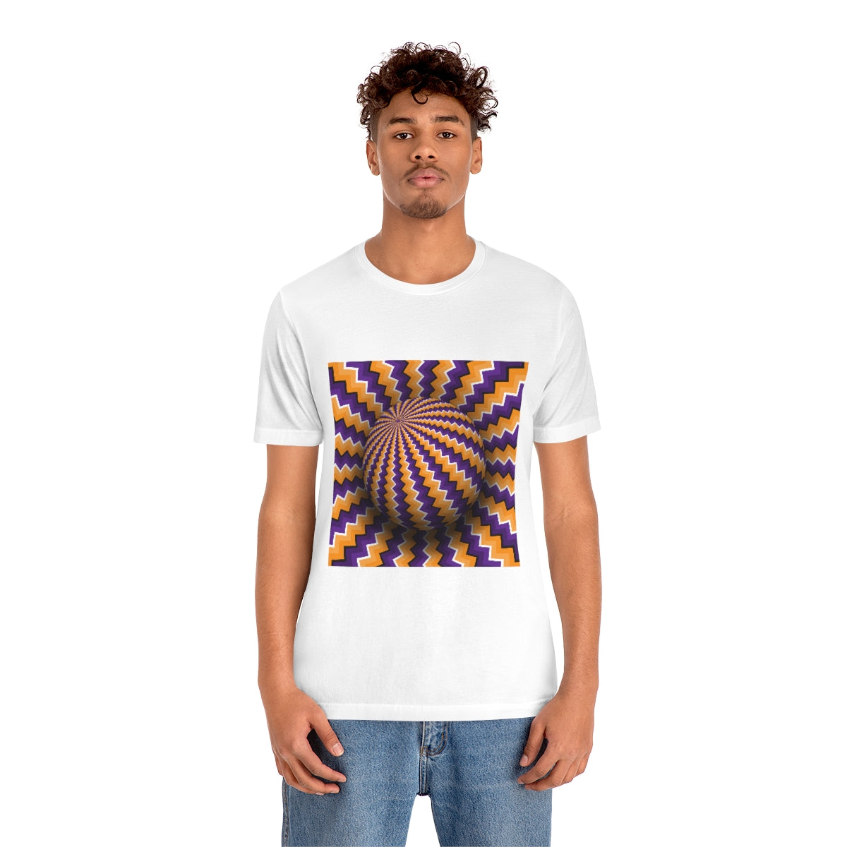 Unisex Jersey Short Sleeve Tee "Optical illusion Purple sphere"