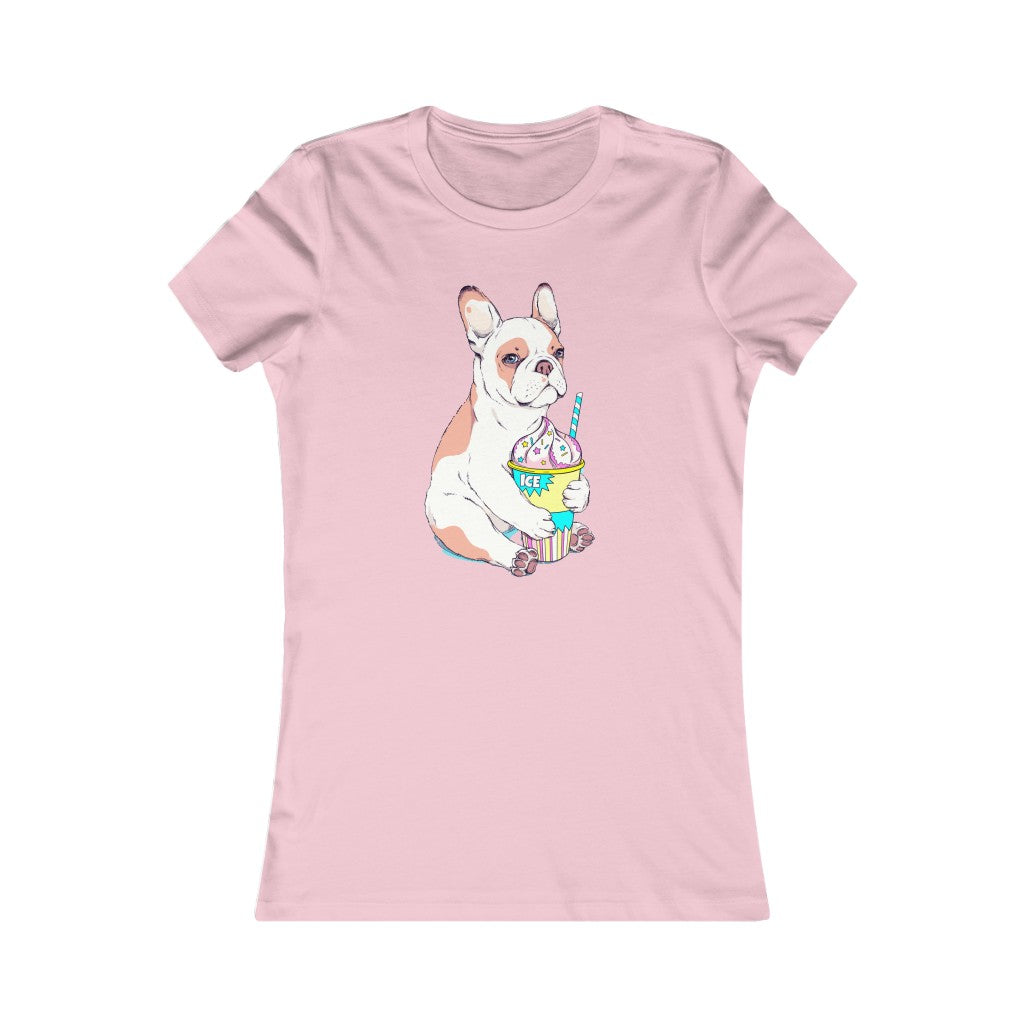 Women's Favorite Tee "French bulldog & ice cream"