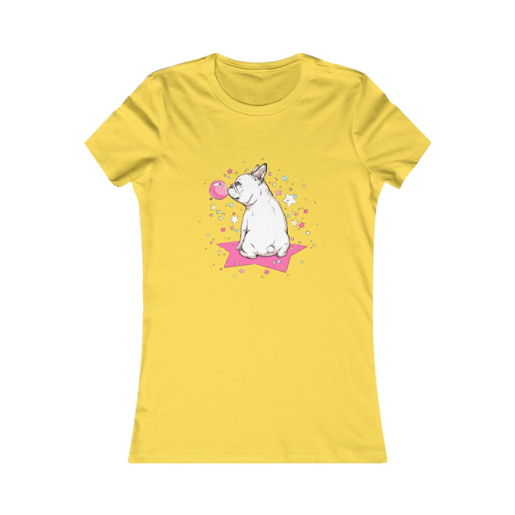 Women's Favorite Tee "French white bulldog & stars"