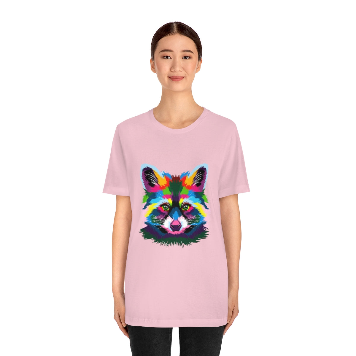 Unisex Jersey Short Sleeve Tee "Abstract colorful raccoon"